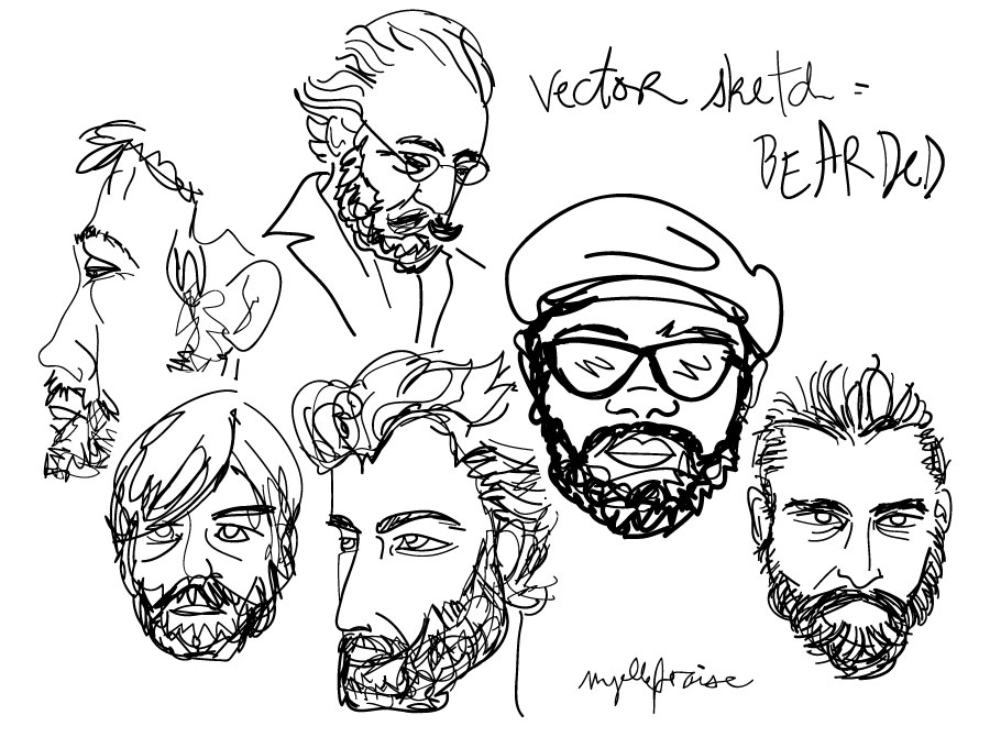 vector-sketch-bearded